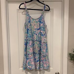 Lilly Pulitzer Pastel Paisley Mini Dress in Blue, Pink, Green